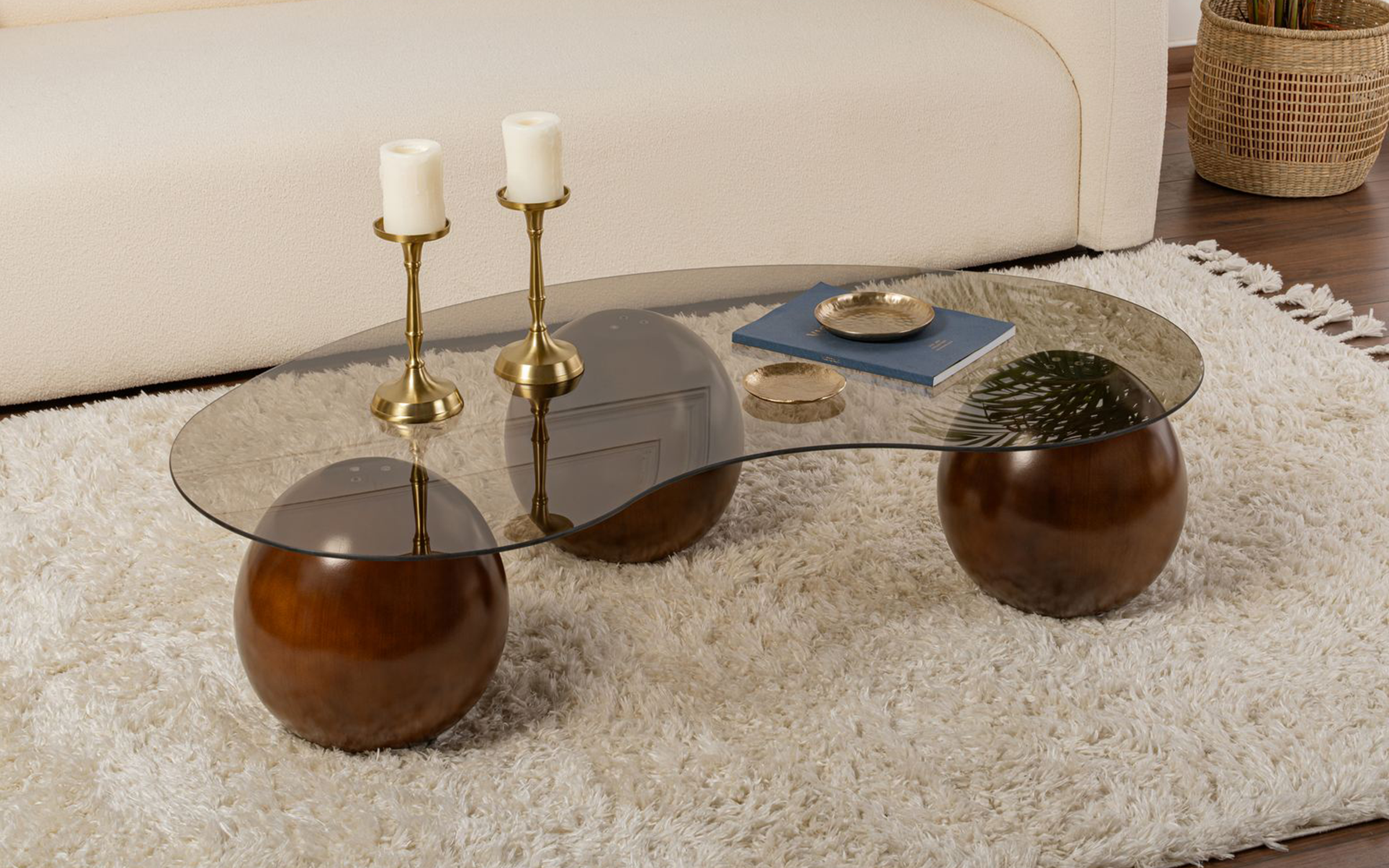 Masuta de cafea Linera, nuc  1